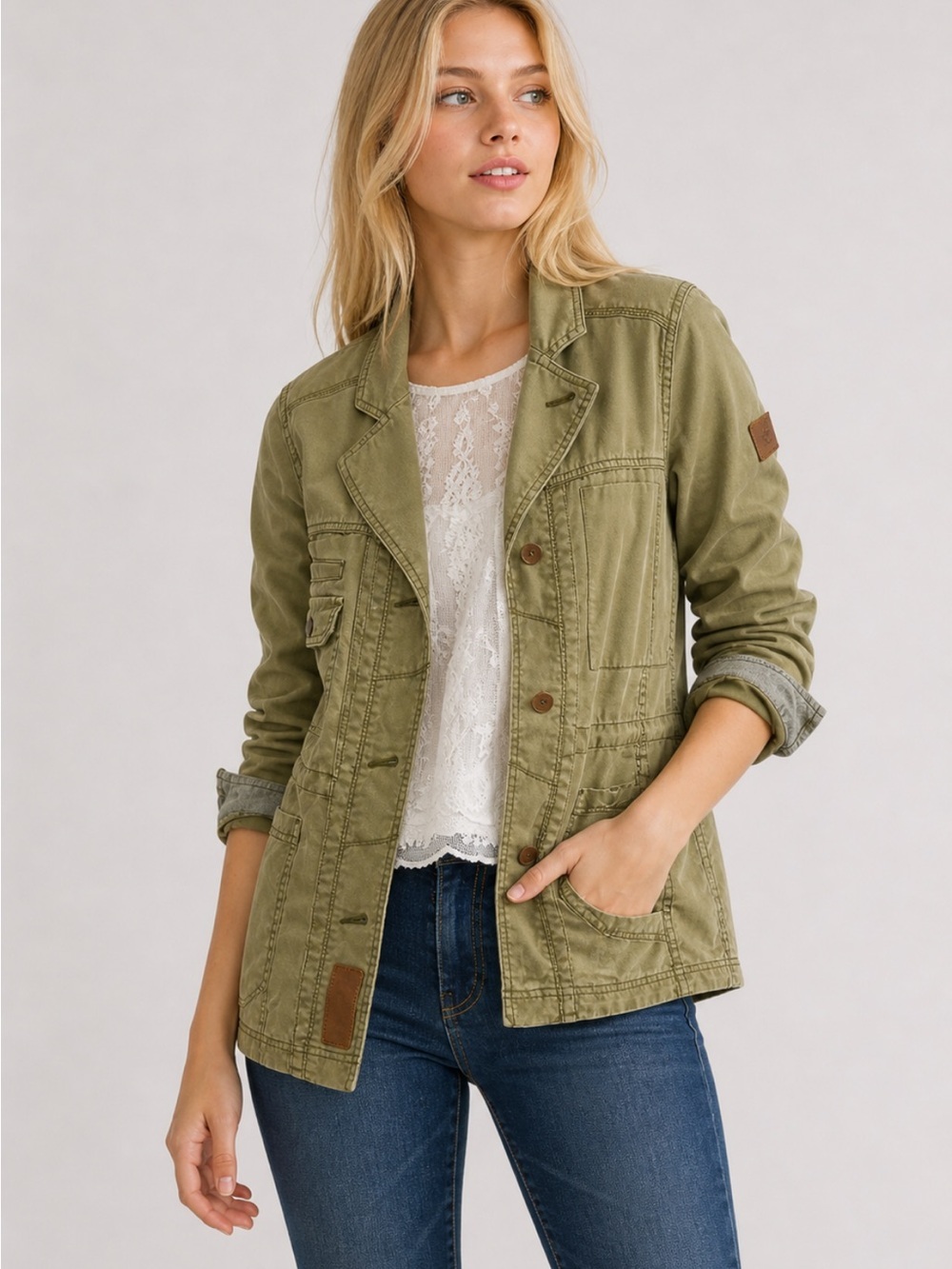 Anthropologie Holding Horses Elise Army Utility Jacket Size Small 36659